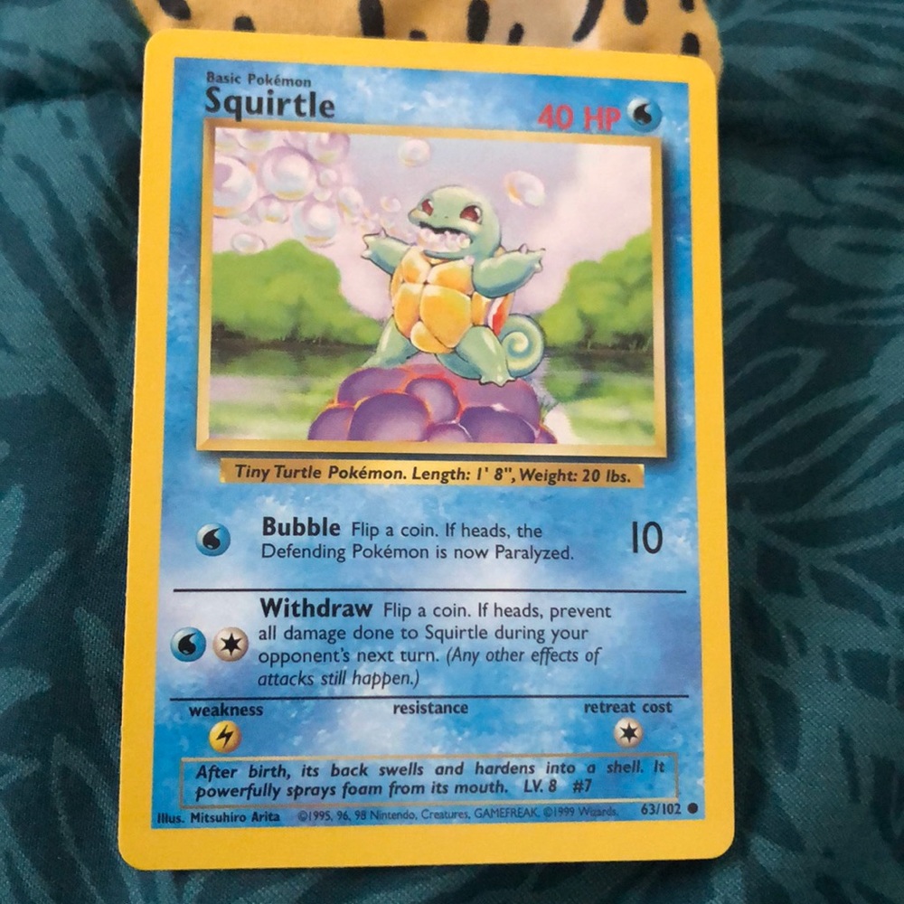 Squirtle original pokemon card